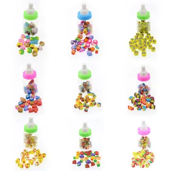 1 bottiglia/18 pz Design Animale Frutta Matita Gomma per bambini Regalo Non tossico Sicurezza Libri di testo scolastici Cancelleria per ufficio alternativa