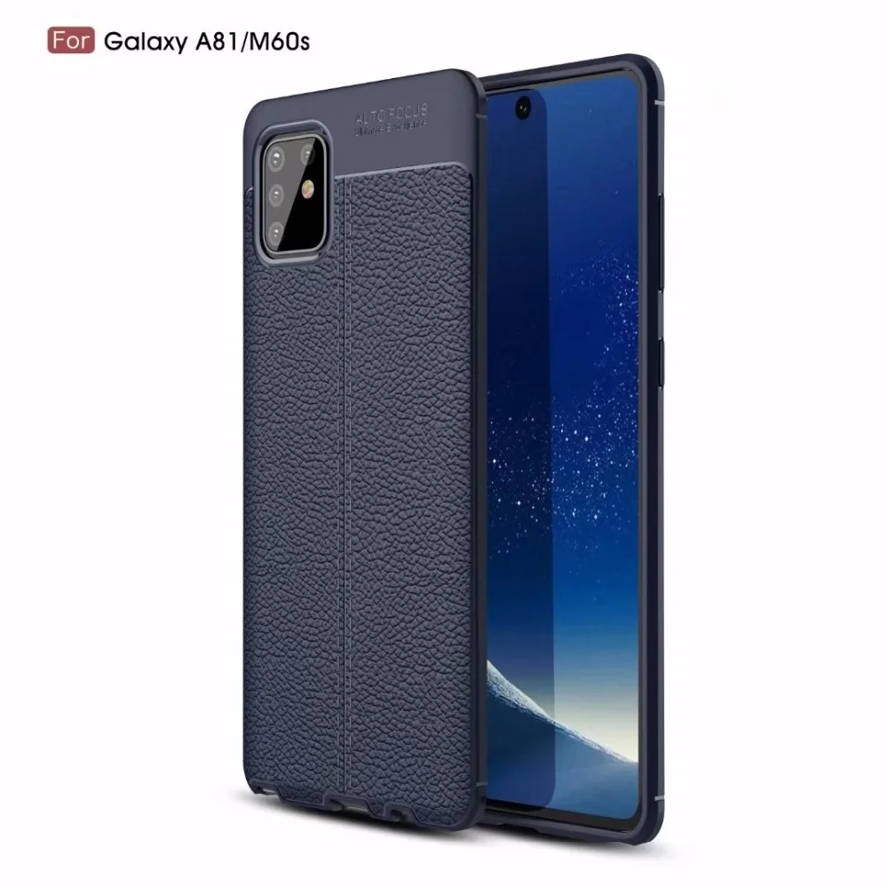 20 шт./лот личи стрии ТПУ Корпус мягкий чехол для samsung Galaxy A51 A71 A81 защитный чехол