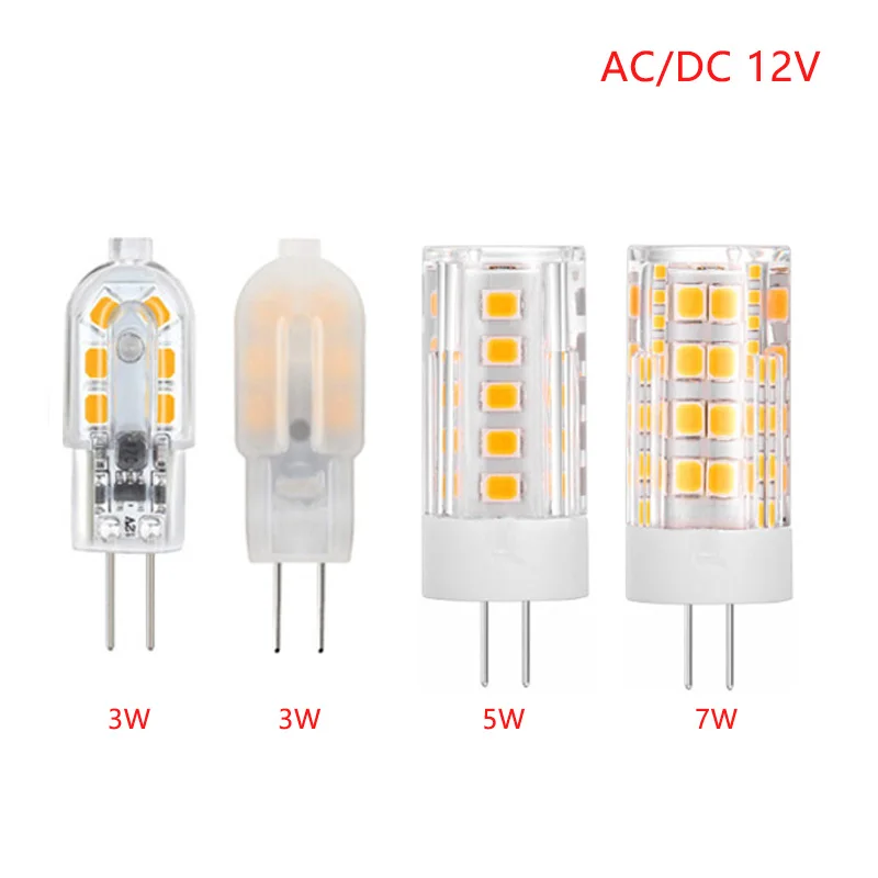 Светодиодный светильник SMD2835 G4 3 Вт 5 7 9 12 светодиодный переменный/постоянный ток В
