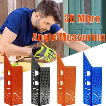 

Woodworking Scribe Mark Line Gauge T-Type Ruler Square 3D Miter 90 Deg Gauge 40DC12