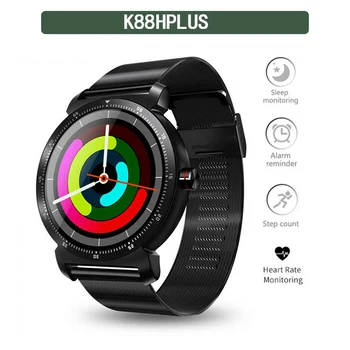 

Men's Business K88Hplus Smart Watch 1.3 Inch IPS Round Screen Wristband Heart Rate Monitor Call Sedentary Reminder