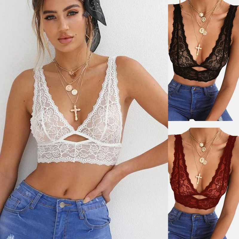 1 шт. размера плюс, Летний Тонкий сексуальный бюстгальтер с глубоким v-образным вырезом, кружевное нижнее белье с вышивкой и пуш-ап, женское нижнее белье с подкладом, укороченный топ