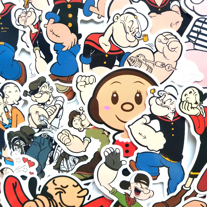CA634 18 шт./компл. Popeye мультфильм DIY стикер водонепроницаемый для ноутбука мото скейтборд багаж гитара фитинг наклейки-граффити