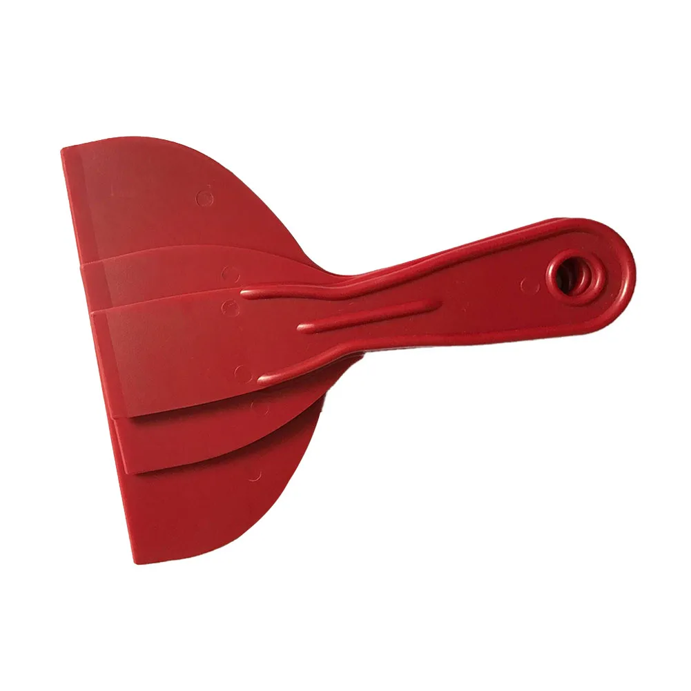 3pcs Spreader Filler Red Spatula Putty Scraper Set Job Done Reusable Durable Wall Home Floor Construction Easy Clean Small Large