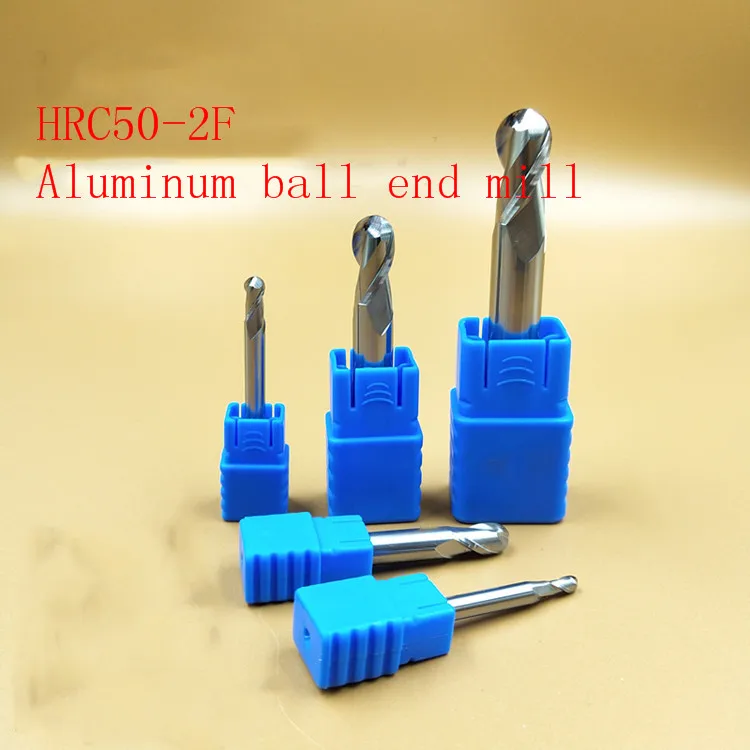 

Ball end mill HRC50-2F R0.5-R2.0xD4x50L high speed steel CNC milling machine machining center tool aluminum alloy milling cutter