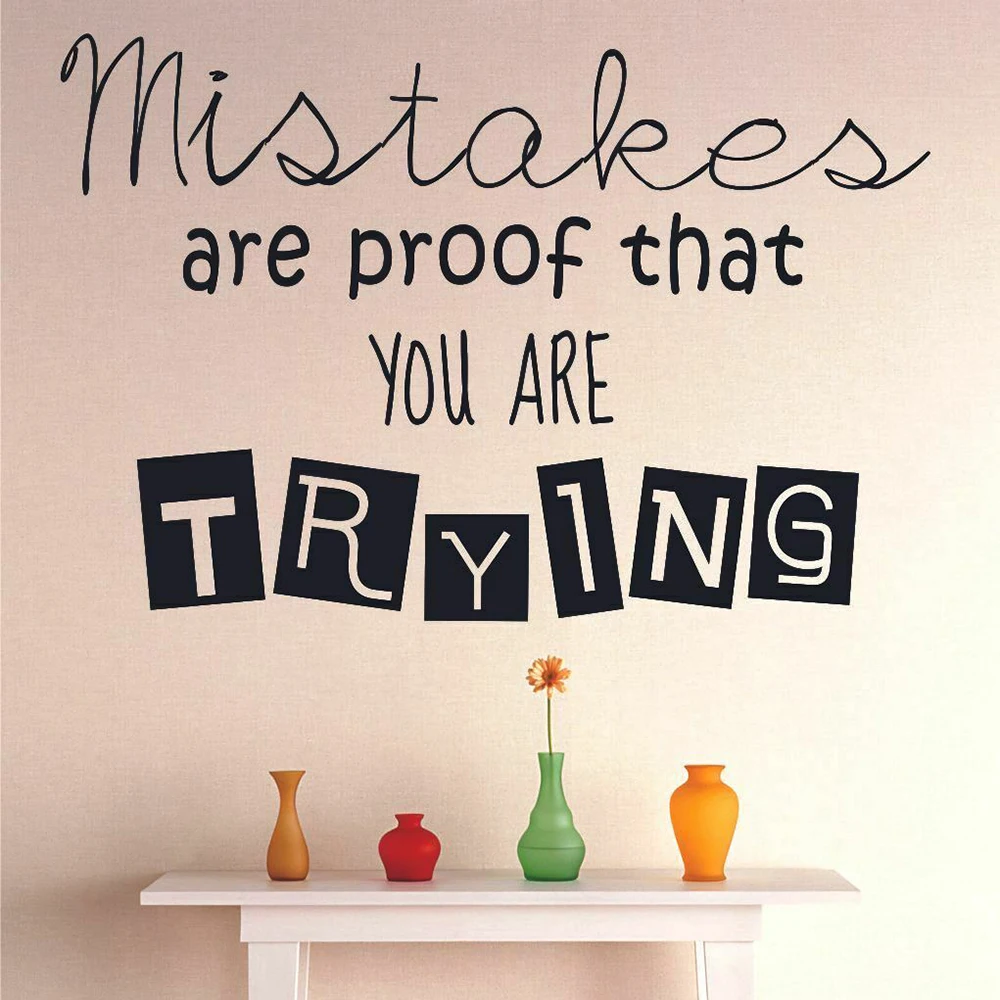 cheap Classroom Wall Decal You are Trying Motivational Quotes Art Vinyl Window Stickers School Nursery Interior Decor Wallpaper Q384