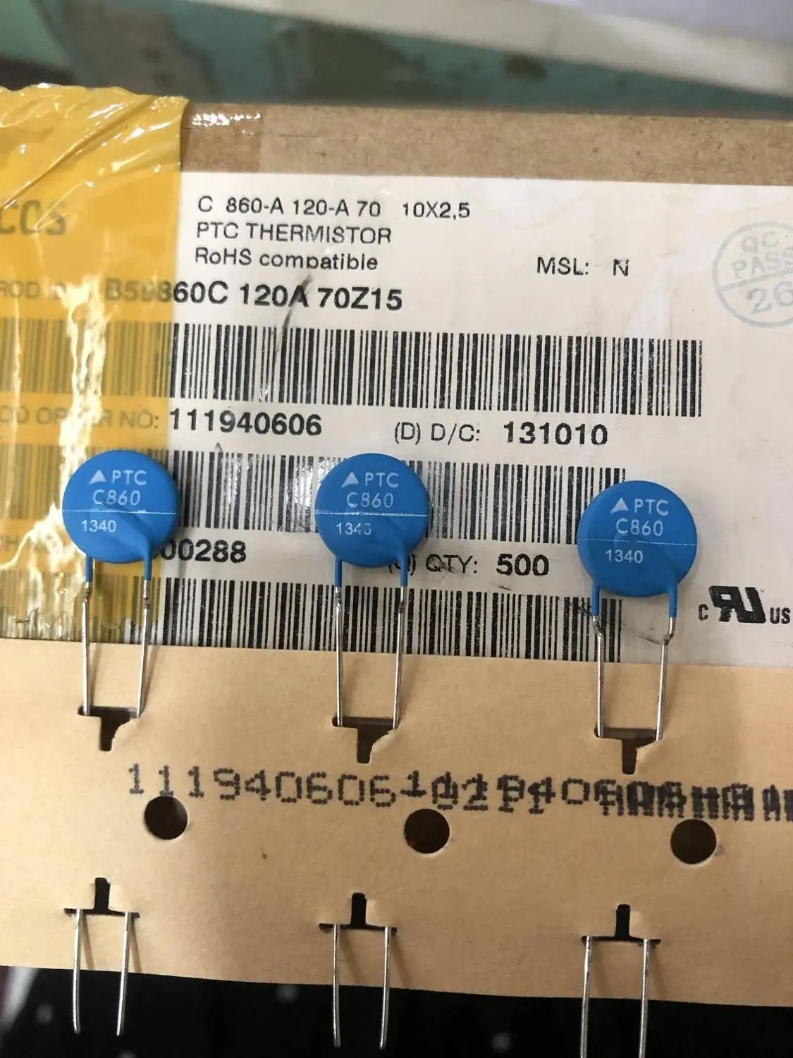 NTC Варистор EPCOS B59860C120A70Z15 PTC C860 15R 1,5 новое и оригинальное