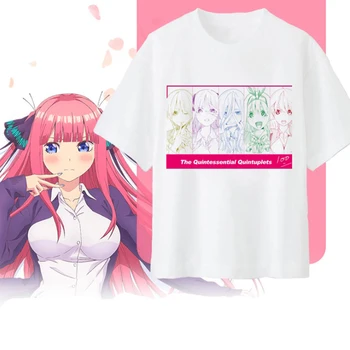 

Anime The Quintessential Quintuplets Cosplay Costumes Nakano Miku Itsuki Yotsuba Nino Ichika Cosplay Party Short Sleeve