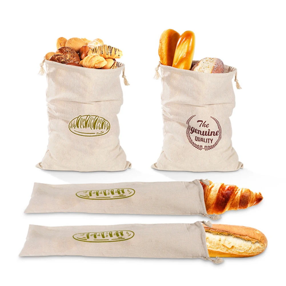 Handmade Natural Linen Bread Bag Reusable linen bag 13"x17" Food storage bags 