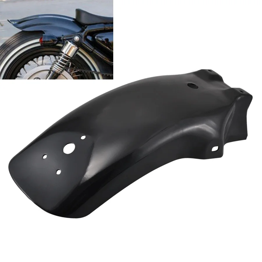 Metallo Nero Parafango Posteriore Parafango Guard Per Harley Xl Chopper Bobber Shadow Vtx V Star Vn 800 900 1500 Moto Universale