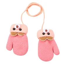 Детские перчатки для маленьких девочек и мальчиков, зимние Лоскутные теплые варежки, перчатки#4AA22