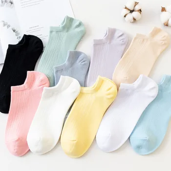 

20 Piece=10 Pairs/lot Women's Combed Cotton Boat Socks Spring&Summer Dark-Fringe Bronzing-Word Low-Cut Fashion For Girls