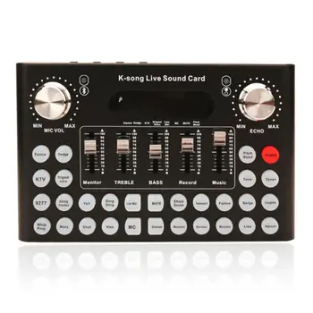 

Electric Sound Effects Microphone Mixer Live Broadcast Webcast Device for Mobile Phone PC Computer Audio Sound Card
