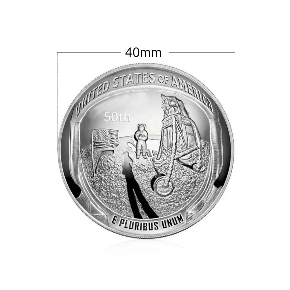 Collection Coin Commemorative Coin Home Decor Badge with Acrylic Box Metal Round Adornment Coin Emulation Game Currency