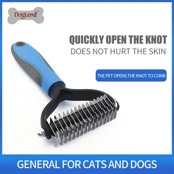 

DogLemi Pet Hair Shedding Comb Pet Dog Cat Brush Grooming Tool Furmins Hair Removal Comb For Dogs Cats