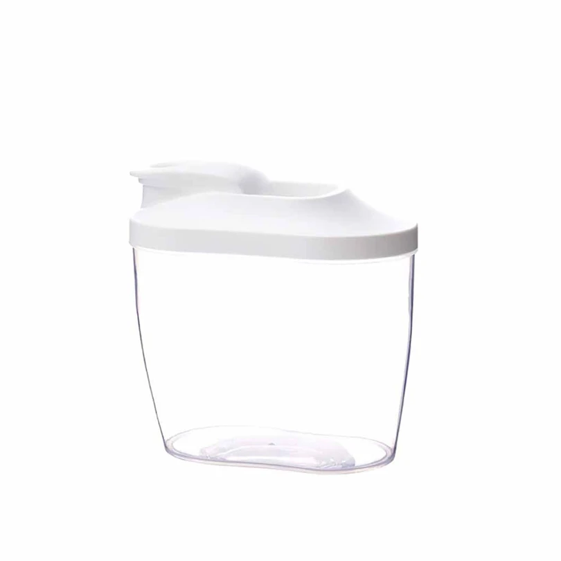 1.5L/1L диспенсер для злаков, ящик для хранения, кухонный пищевой зерновой рисовый пластиковый контейнер с мерным стаканом, крышка коробки J20 - Цвет: 1L