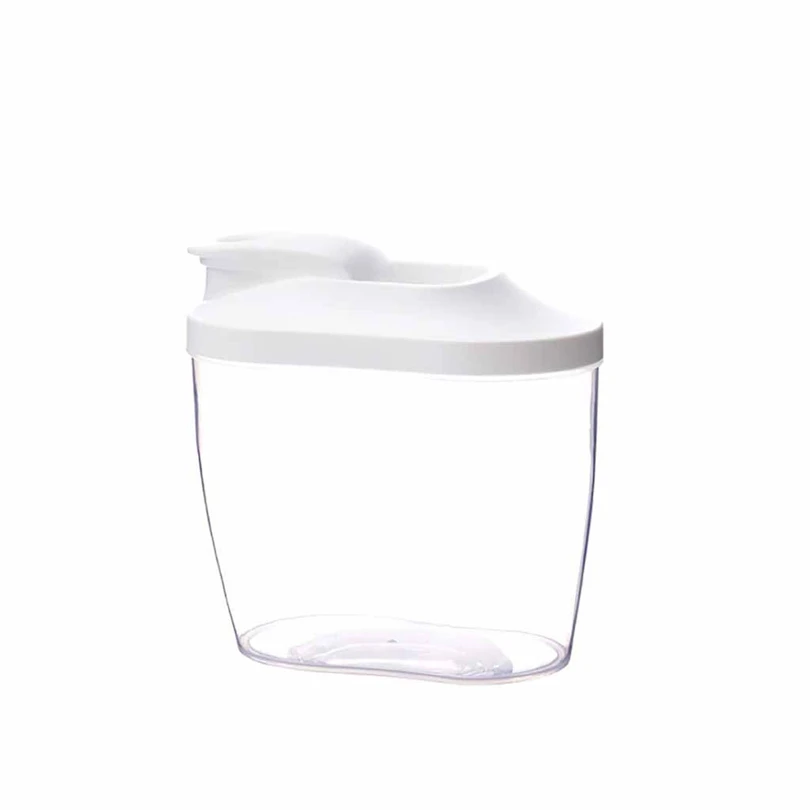 1L 1.5L/1L диспенсер для злаков, ящик для хранения, кухонный пищевой зерновой рисовый пластиковый контейнер с мерным стаканом, крышка коробки J20 - Цвет: 1L