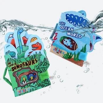 

New Baby Cloth Book Cognitive Puzzle Soft Book Infant Early Development Education Unfolding Dinosaur Ocean Kids Quiet Book