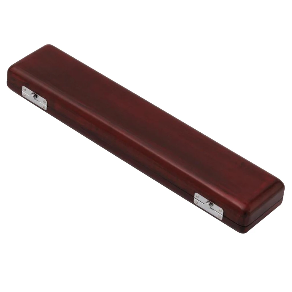

Durable Wooden Flute Case Bag Hardshell 43x9.5x4.5cm - Brown