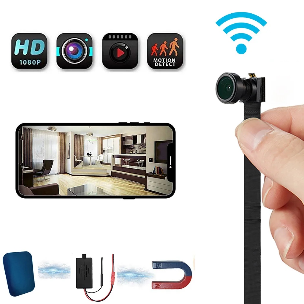 HD WiFi мини камера портативный беспроводной безопасности Видео рекордер обнаружения движения Съемный Объектив обнаружения движения Android IOS