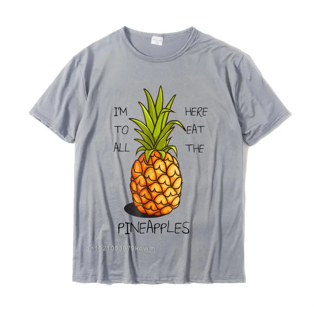 Hawaii Pineapple Tshirt woman__4556 T-Shirt Classic Slim Fit Round Neck Pure Cotton Tops Shirts Top T-shirts for Men Labor Day Hawaii Pineapple Tshirt woman__4556 grey