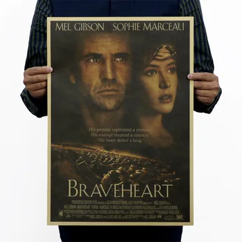 

Braveheart Vintage Kraft Paper Classic Movie Poster Map School Wall Garage Decoration Art DIY Retro Decor Prints