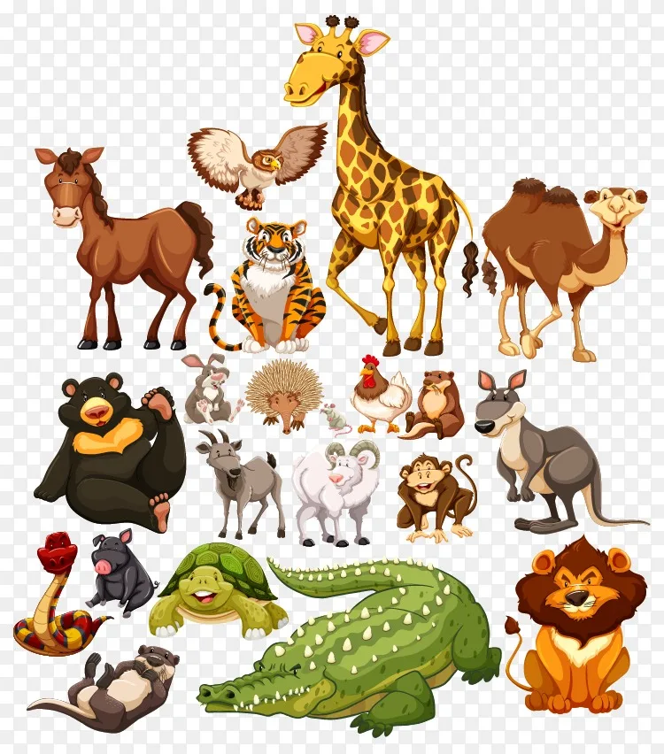 野生动物剪贴画卡通动物无花果.