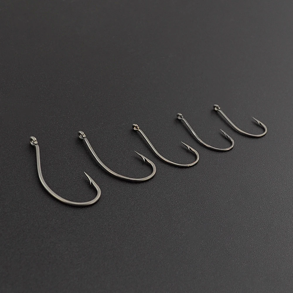 Coated High Carbon Steel Barbed hooks Carp Fishing Hooks Pack Tackle Accessories 50pcs 8015 fishing hook fishing accessories fishing tackle