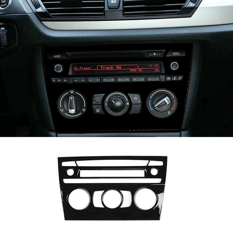 Автомобильный Черный ABS центральный регулятор громкости кнопки панели Накладка для BMW X1 2011