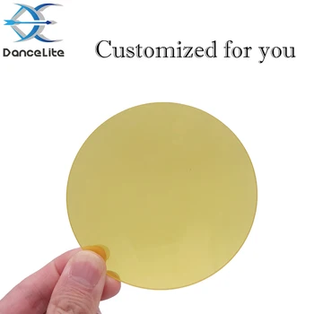 

100pcs Yellow Clear Glass Lens Semi-Permeable Glass Customized For You (86.00mmx2.00mm)