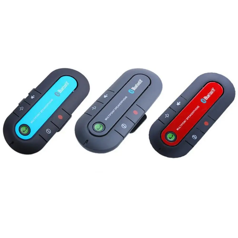 

New Bluetooth Handsfree Car Kit Wireless Bluetooth Speaker Phone MP3 Music Player Sun Visor Clip Speakerphone with Car Charger