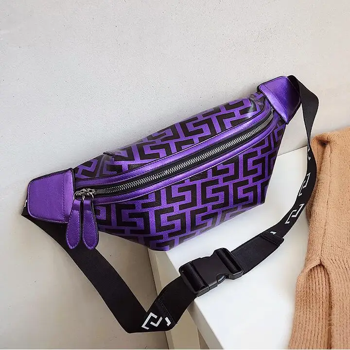 Новинка, водонепроницаемые Мужские поясные сумки для девушек, дорожные нагрудные сумки в полоску с двойной молнией, поясные сумки для женщин, дизайнерские поясные сумки