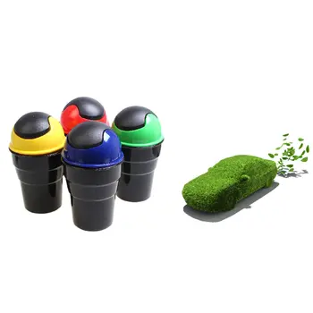 

Universal Car Trash Bin Mini Garbage Can Vehicle Rubbish Bin With Lid Automobile Storage Bucket Car Accessories