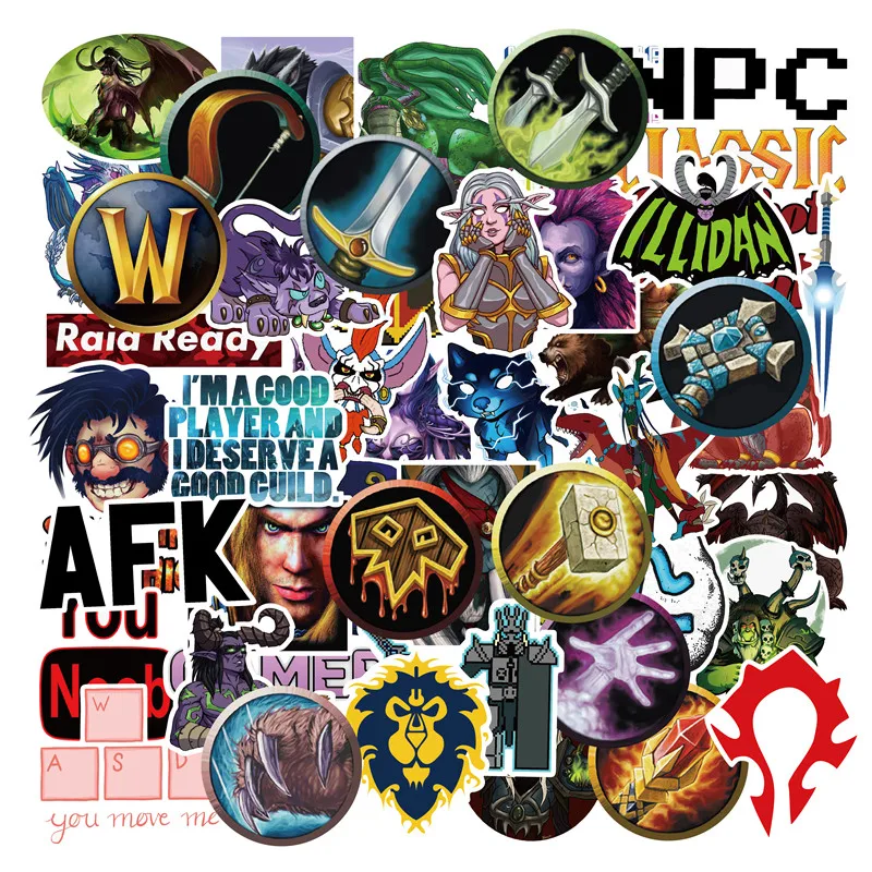 50 шт. отражающая Автомобильная наклейка Aliauto World of Warcraft Tribal Hero для автомобильного