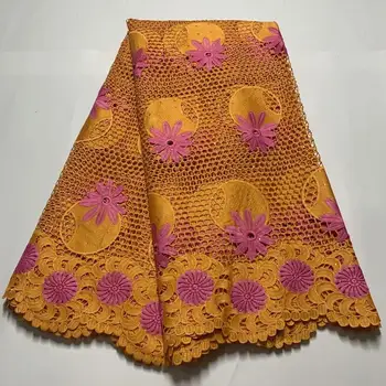 

Hot Selling Water Soluble Lace Fabric Nigerian Lace Fabric High Quality Cord lace In Multi-Colors TS40001