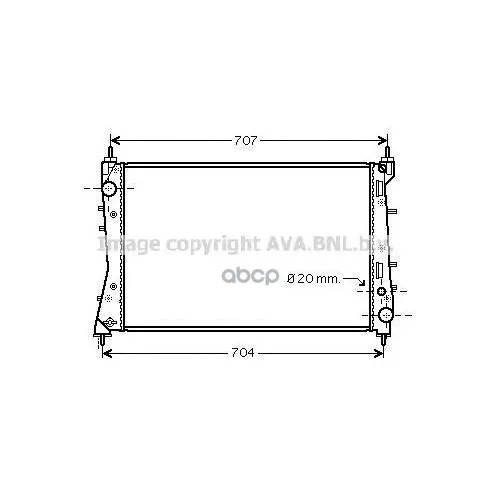 Радиатор Системы Охлаждения Fiat: Linea(323_) 1.3d Multijet/1.4t-Jet/1.6d Multijet 07-(Мкпп) Ava арт. FT2359