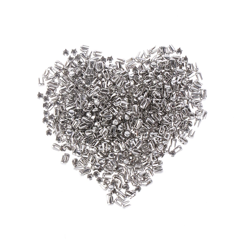 500Pcs Crafts Spikes Rivets Four Claw Nail Metal DIY For Clothing Garment Beads Machine Accessories