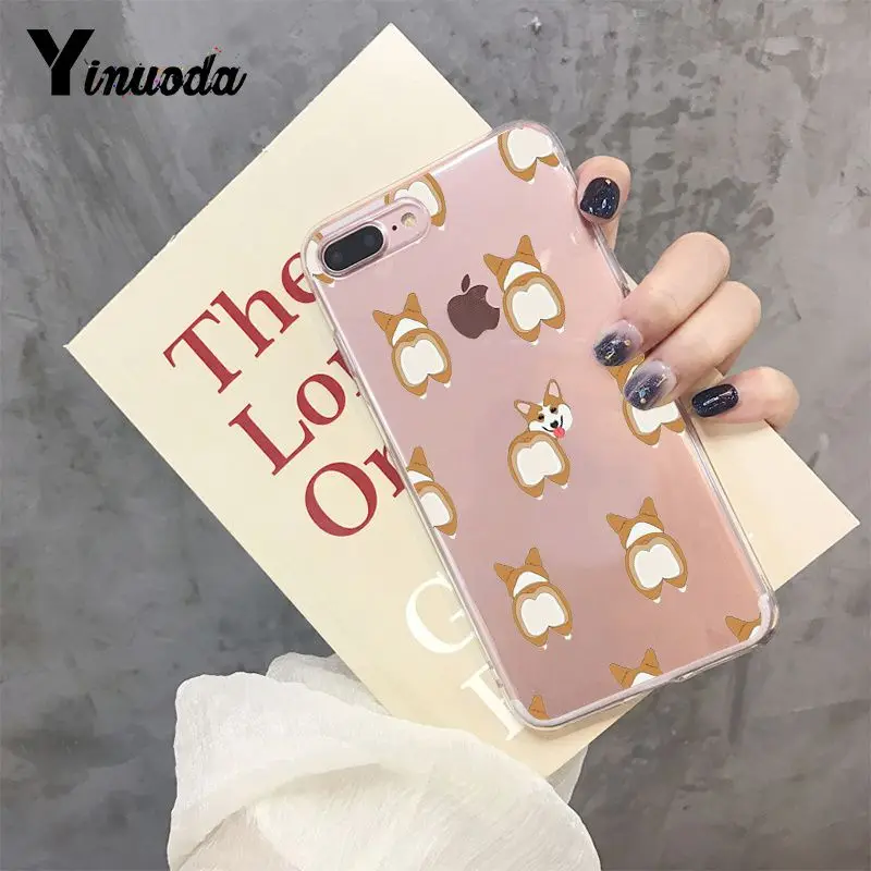 Yinuoda милый корги Butt Animal Puppy TPU чехол для телефона чехол для iPhone 8 7 6 6S Plus X XS MAX 5 5S SE XR 10 чехлов - Цвет: A7