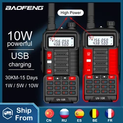 BaoFeng – walkie talkie V2 UV 10R émetteur Radio CB bidirectionnel, longue portée, UV10R V2 128CH VHF UHF 136 174Mhz 400 520Mhz, double bande 