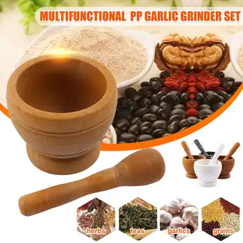 

4 Color Resin Spices Mortar Pestle Practical Kitchen Tool Spice Crusher Durable Cooking Garlic Grinder Gingers for Baby Food