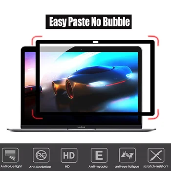 

Easy Paste No Bubble Screens Protective film with Black Frame For MacBook 12 inch