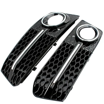 

Car Accessories for Audi A4 B8 Car Front Bumper Fog Light Comb Grilles Grill 2009-2012 Left/ Right ABS Plastic Car S4 Parts