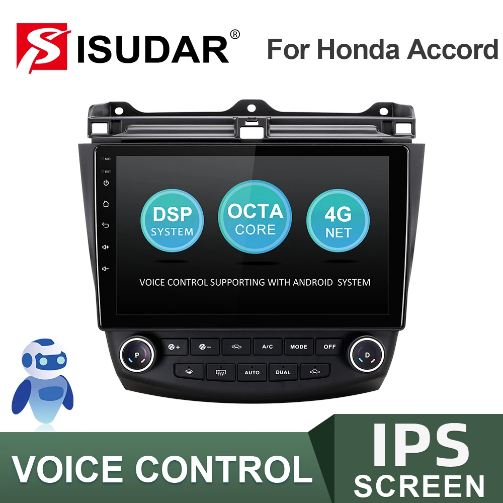 Автомобильный радиоприемник ISUDAR V57S Android для Honda/Accord 7 2003 2007 мультимедийный плеер GPS