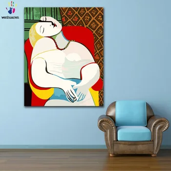 

DIY Colorings Pictures Work Dream Picture Drawing Painting by Numbers with Colors Picasso Abstract by Numbers Framed Home Canvas
