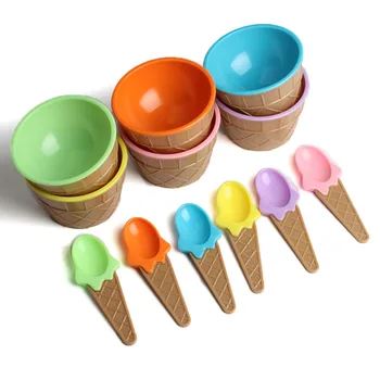 

Spoon For Ice Cream Bowl With A Spoon 6Pc Kids Ice Cream Bowls Ice Cream Cup Couples Bowl Gifts Dessert