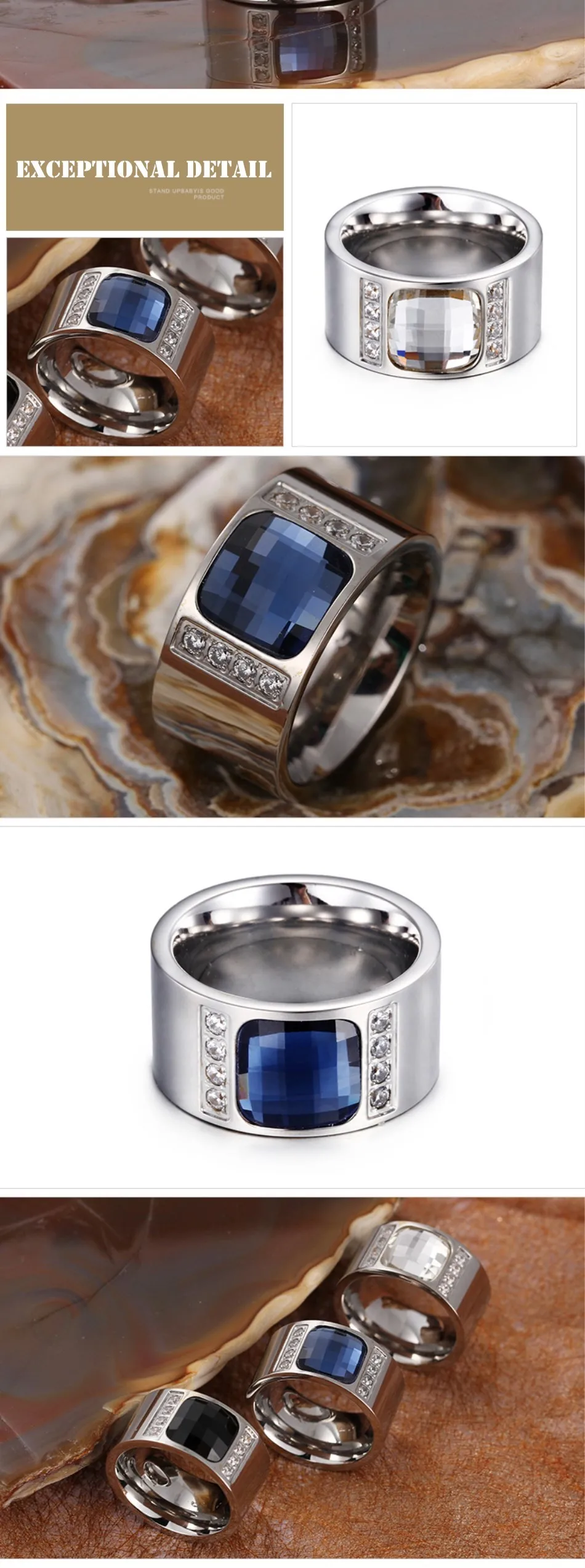 Новинка, кольца серебряного цвета, нержавеющая сталь, Anillo Hombre Femme, размер 6-9, стразы, Дешевые вечерние кольца для помолвки, аксессуары, подарки