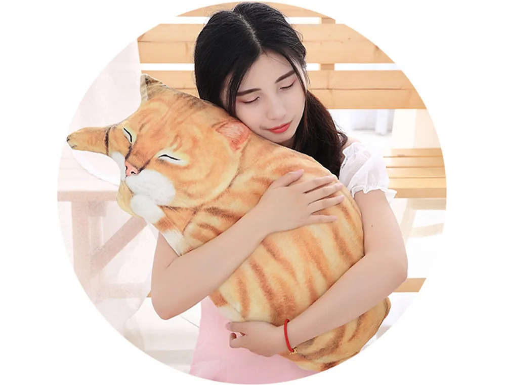 Новая мода моделирование кошка обнимает подушка для женщин дети милый мультфильм плюшевые подушки для дома украшения спальни креативные игрушки подушки