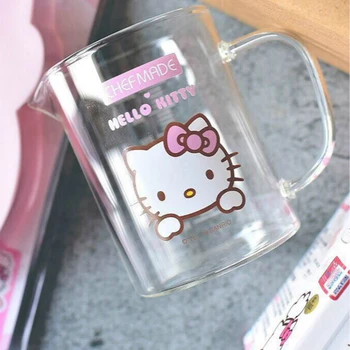 

Hello Kitty Kitchen Thick glass measuring cup High temperature resistant measuring cups with scale and handle Home baking tools