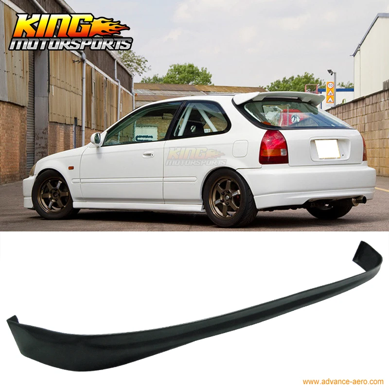 Подходит для 96 97 98 99 00 1996 2000 Honda Civic 3Dr хэтчбек (PU) Уретановый задний бампер спойлер
