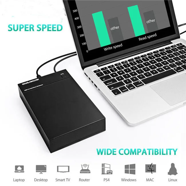 Новейшая мода SATA 2," USB 3,0 SATA жесткий диск Внешний корпус HDD диск чехол для ноутбука